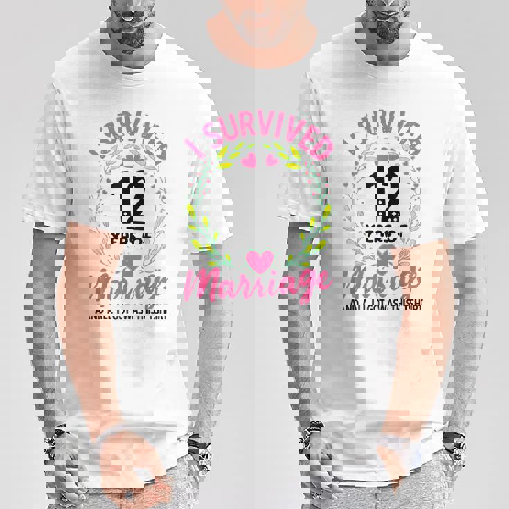 結婚12年 結婚12周年 Tシャツ 面白い贈り物