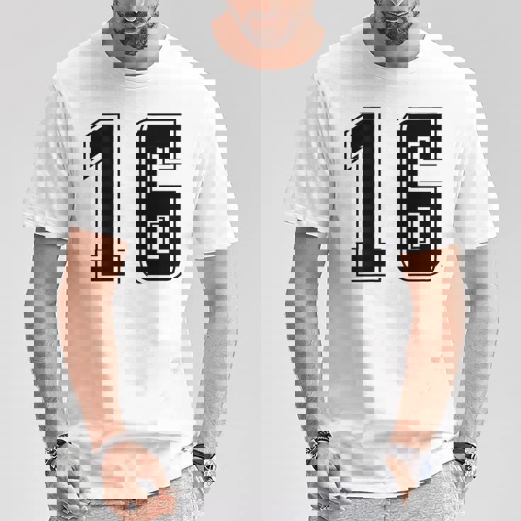 背番号 16 チーム短大スポーツ背番号付きユニフォーム Tシャツ 面白い贈り物