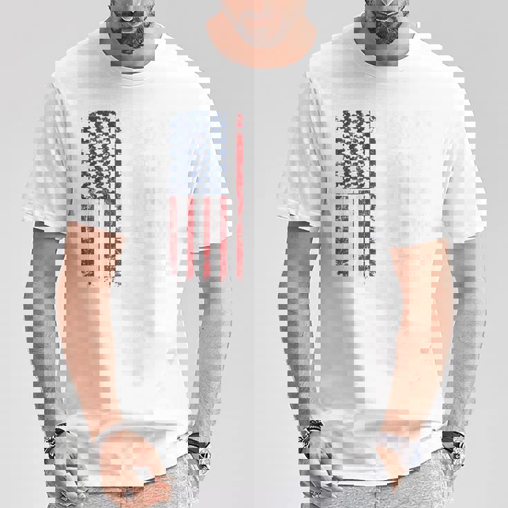 葉巻ウィスキーガン&フリーダム アメリカ国旗 7月4日 バック Tシャツ 面白い贈り物