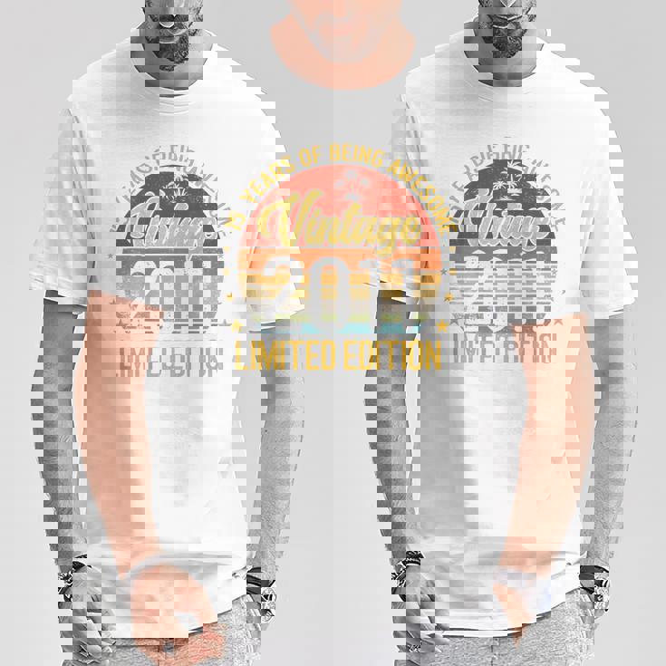 裏面 ヴィンテージ 15 誕生日 デコレーション メンズ 15歳 2011 15歳 Tシャツ 面白い贈り物