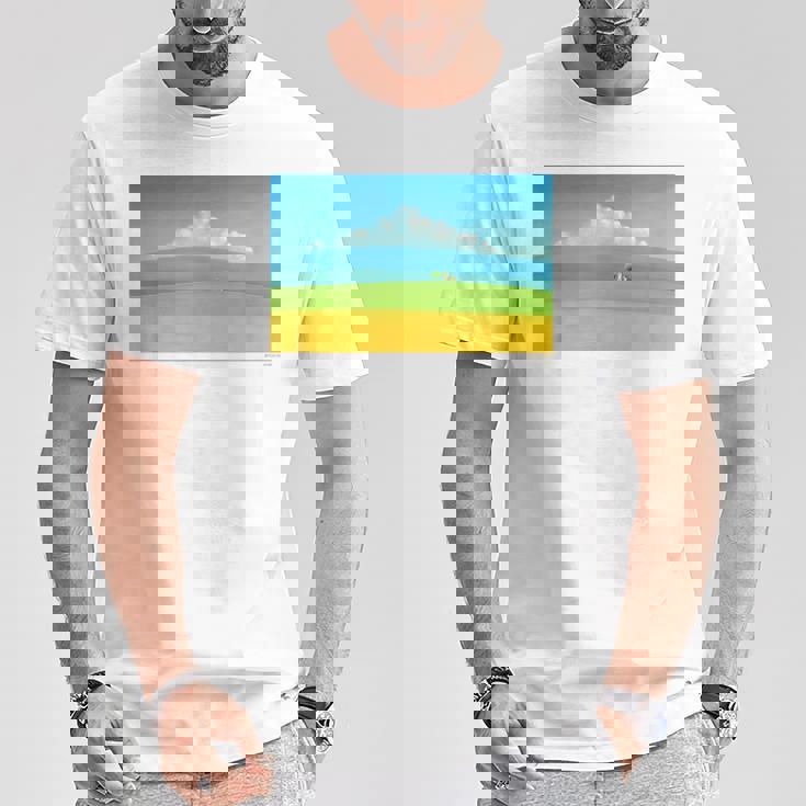 詩とメルヘン 葉祥明 トスカーナの祈り P3031 Tシャツ 面白い贈り物