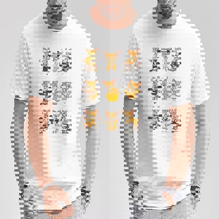 面白いtシャツ 犬 チワワ 筋トレ ジム イヌ グッズ かわいい おもしろtシャツ 面白い 服 ネタ 運動 Tシャツ 面白い贈り物