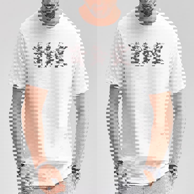 面白いクマのダンスグラフィック。動物愛好家、男性、女性、子供用。 Tシャツ 面白い贈り物