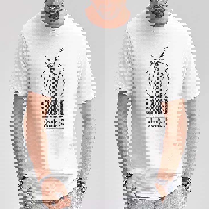 風力発電 風力エネルギー グリーン再生可能タービン 風車 Tシャツ 面白い贈り物