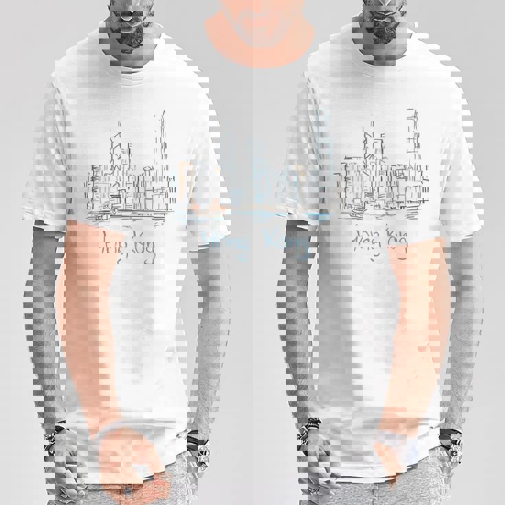 香港旅行 お土産 歴史的都市 ランドマーク ギフト Tシャツ 面白い贈り物