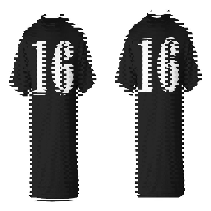 16番 16番 番号付き Tシャツ