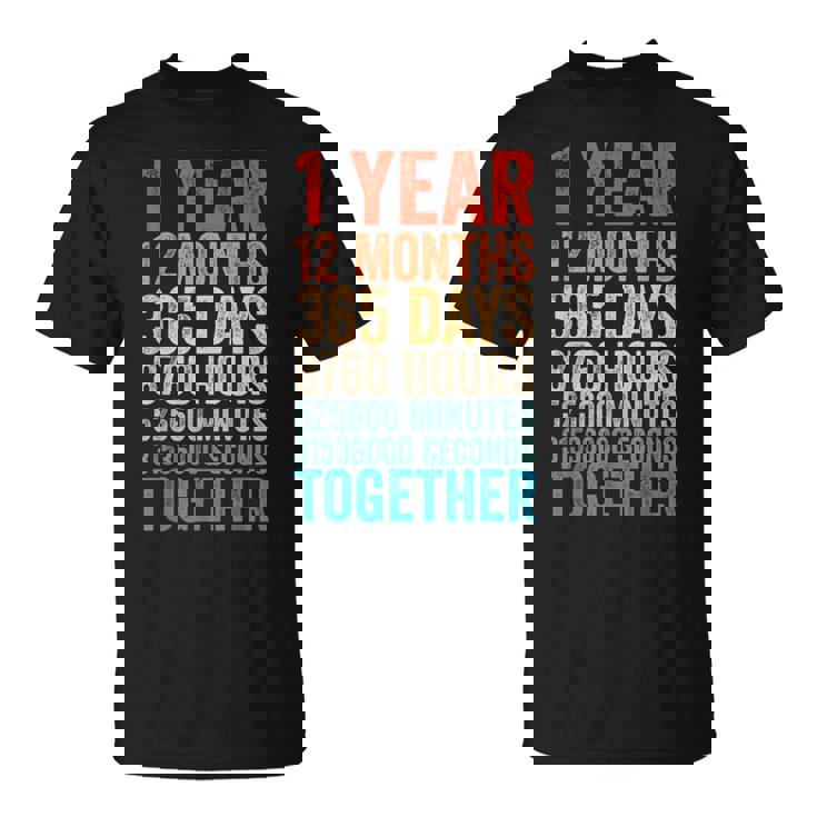 1年記念日 彼 彼女 カップル 1回目の結婚 Tシャツ