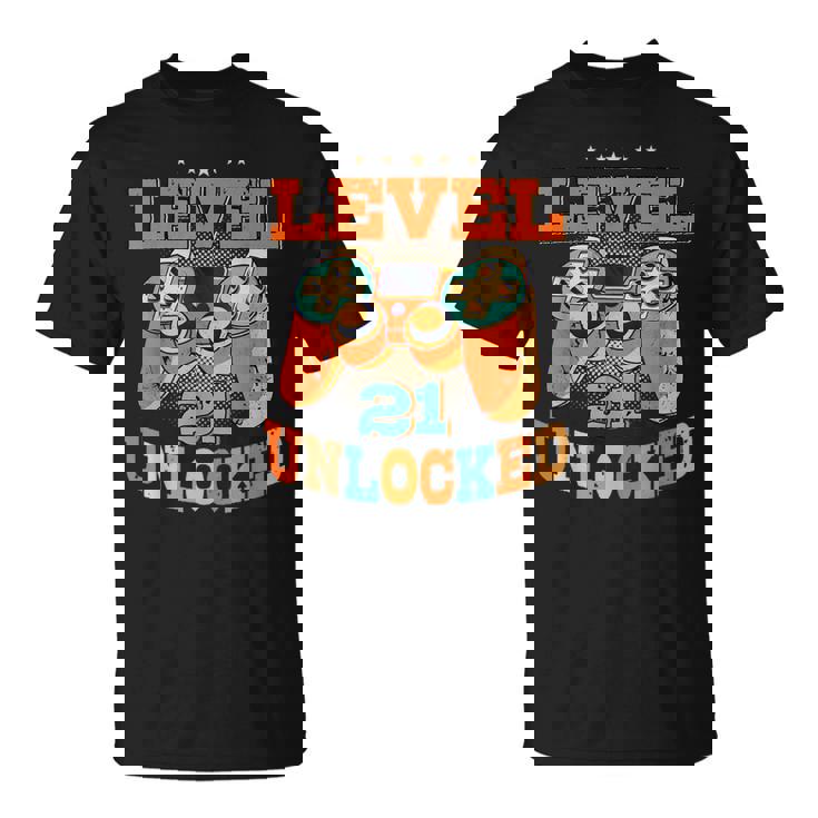 21歳の誕生日プレゼント 21歳 男性と女性、ビデオゲーム 2000年生まれ Tシャツ