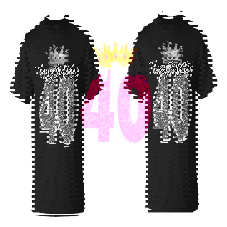 40歳 ハッピーバースデー キュート 40歳 誕生日 マッチング Tシャツ