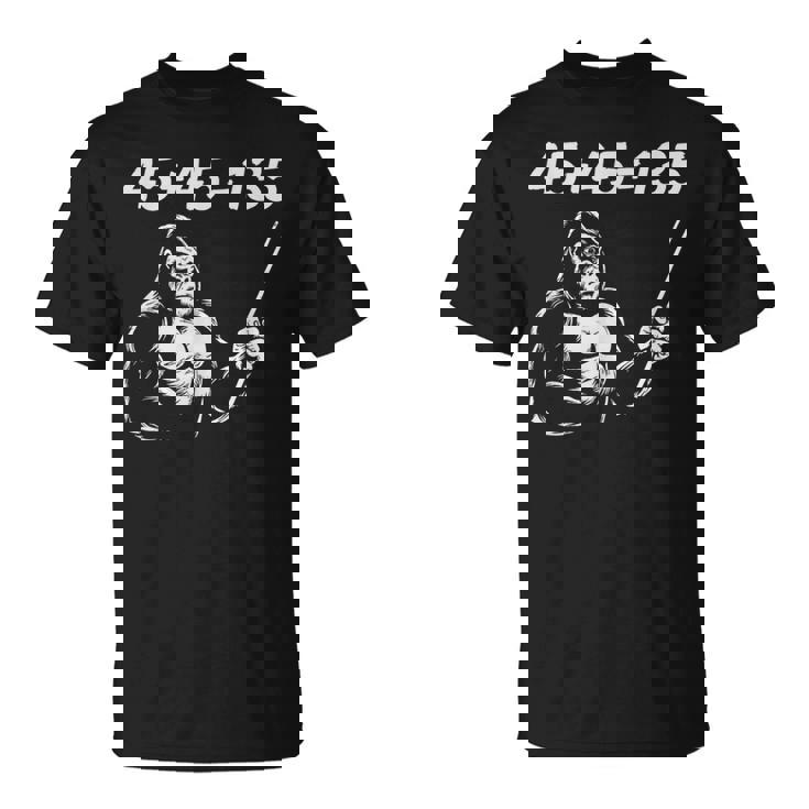 4545135、面白いゴリラリフティングスクワットベンチプレスジム数学 Tシャツ