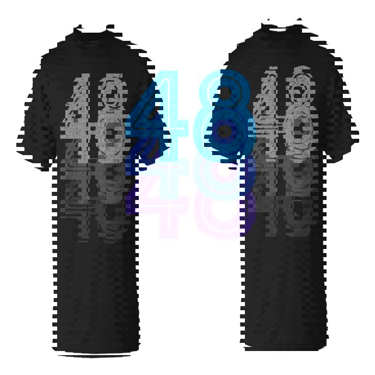 48ラッキーナンバー48歳の誕生日のスポーツチーム Tシャツ