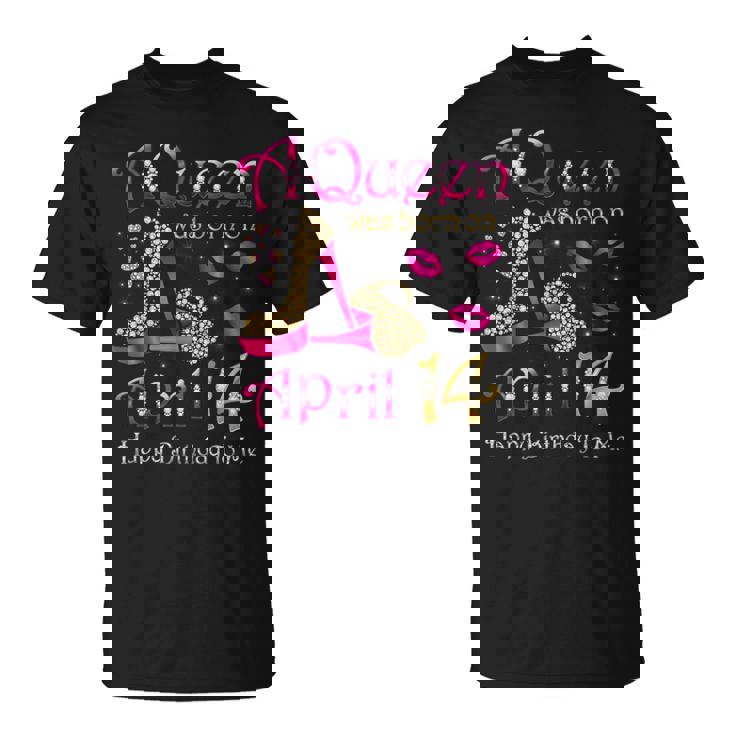 4月14日に女王が生まれた私にお誕生日おめでとう Tシャツ