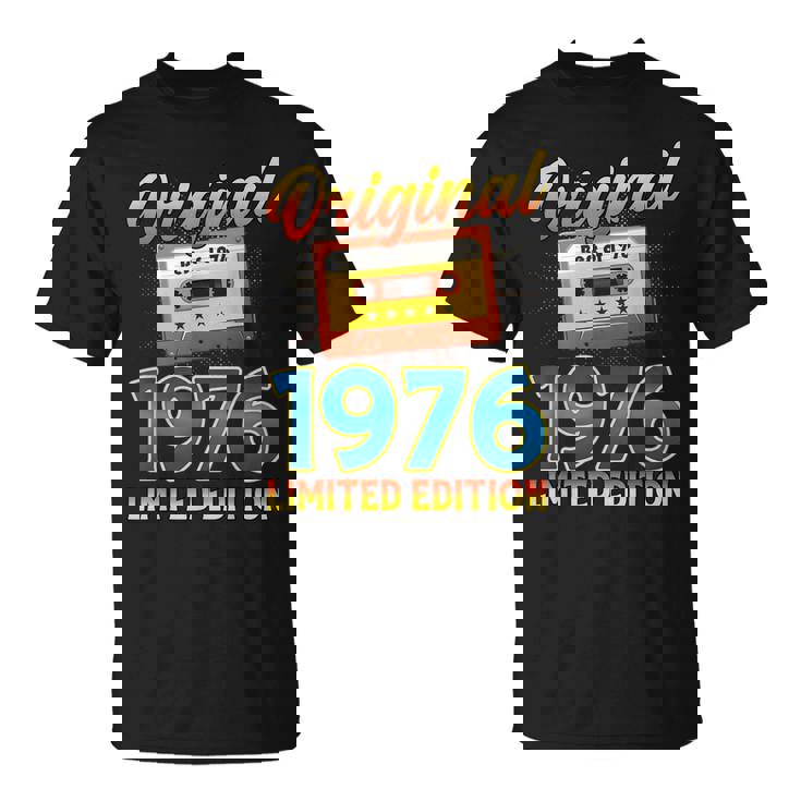50 歳の誕生日プレゼント男性 1976 年 レトロ ビンテージ テープ Tシャツ