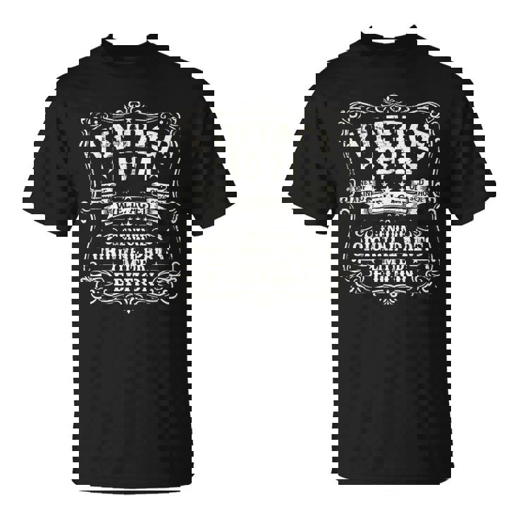 55歳 誕生日 男性女性intage 1971年1971年生まれ レトロデザインブランド Tシャツ