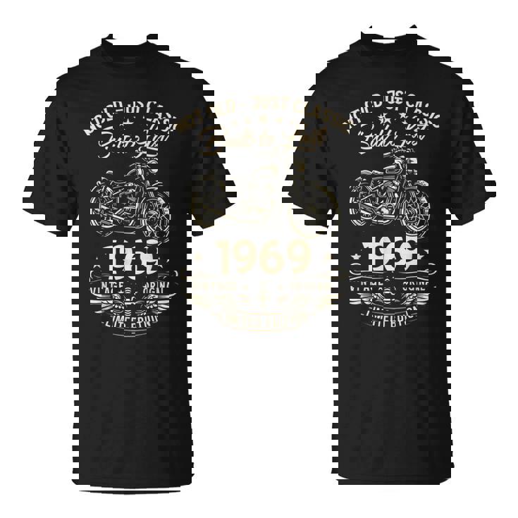 57 歳の誕生日男性オートバイ バイクに乗る人 1969 Tシャツ