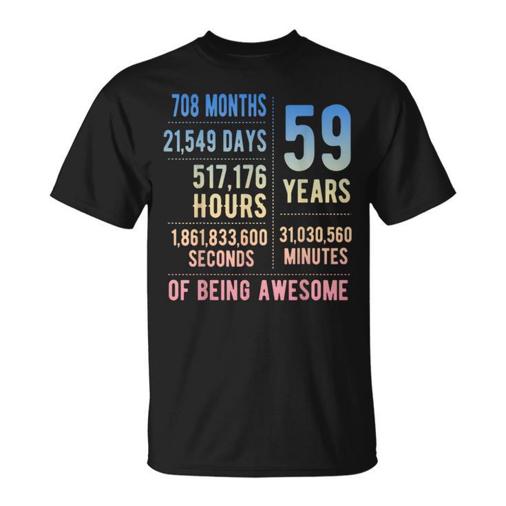59歳の誕生日 男性 女性 面白い 59歳 Tシャツ