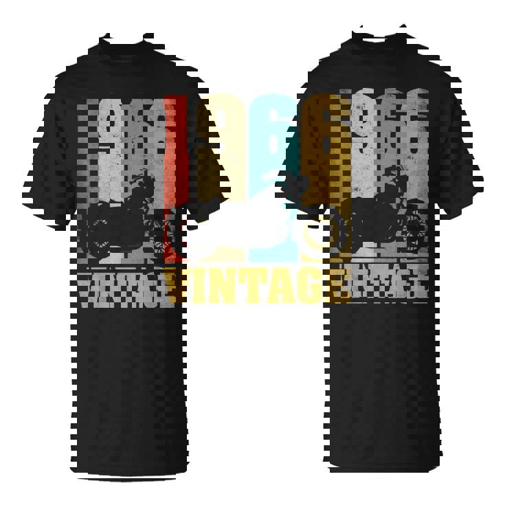 60 歳の誕生日バイカーギフトtシャツ-ヴィンテージ1966バイク Tシャツ