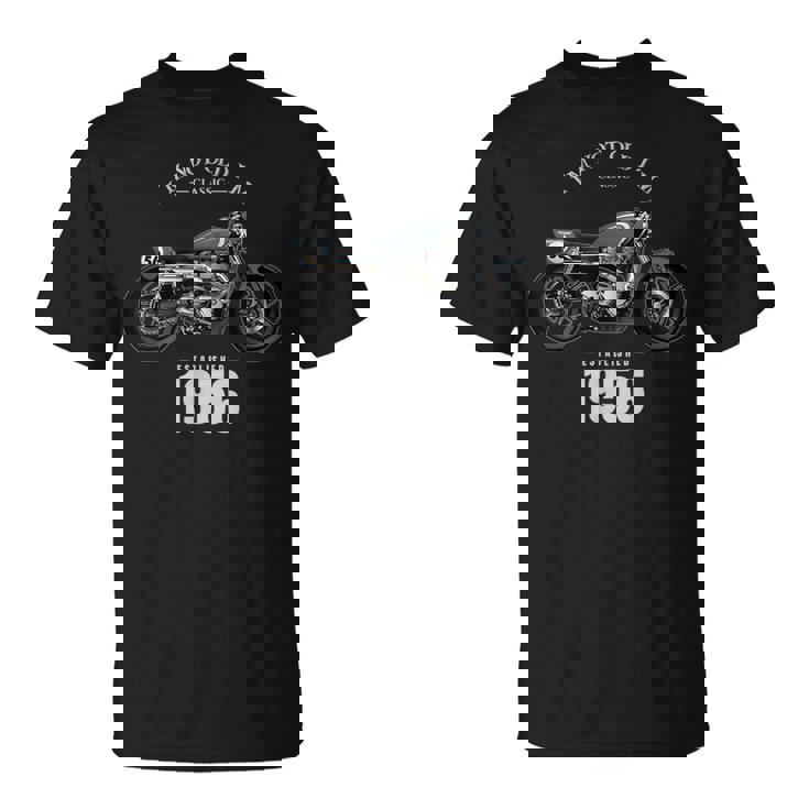 70 歳の誕生日男性オートバイ バイクに乗る人 1956 Tシャツ