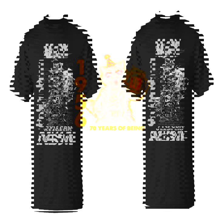 70Th Birthday Raccoon Beer May 1956Intage 70 Years Old Tシャツ