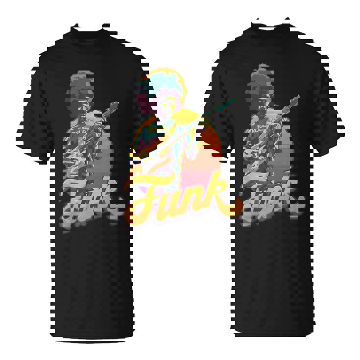70年代レトロ・ファンク・アフロ・バンド・ギタリスト ジャズ・ファンク&ソウル Tシャツ