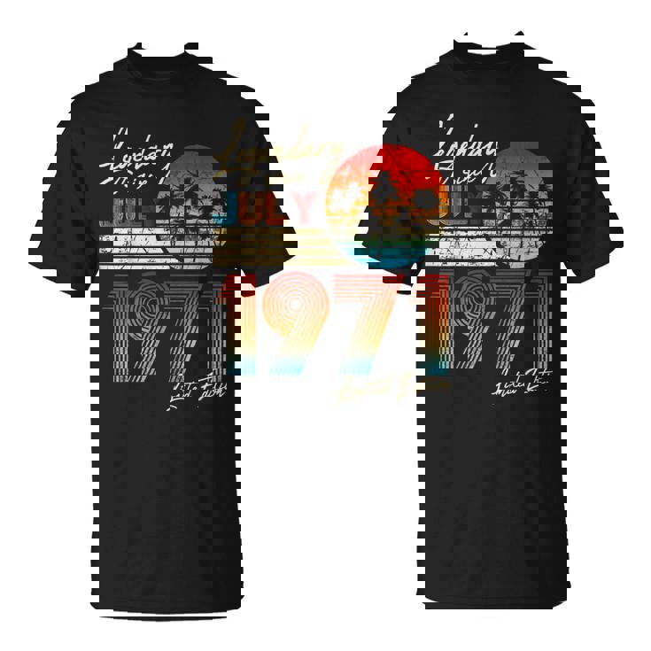 7月誕生日ギフト50年ヴィンテージ1971年生まれ。 Tシャツ