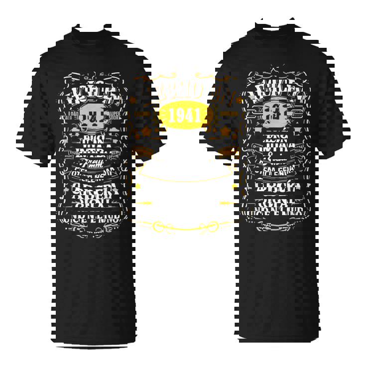 84 Cumpleaños Hombre 84 Años Hecho En 1941 Regalos Camiseta unisex