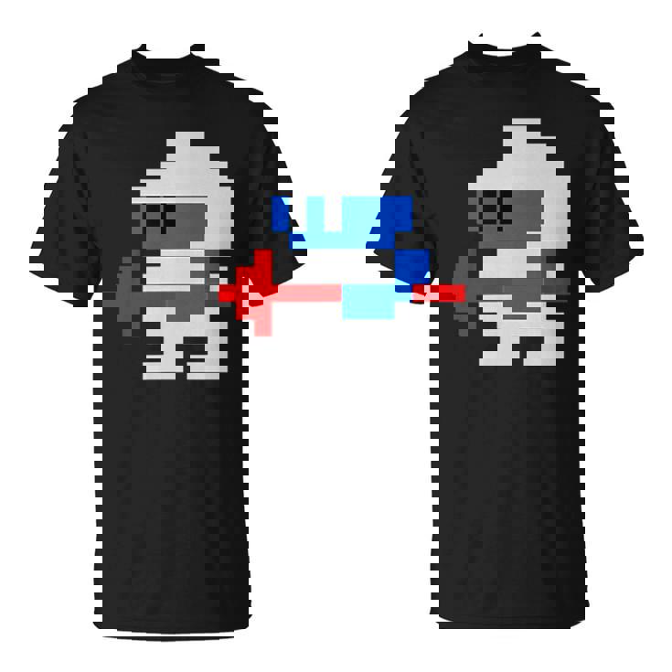 8ビット80年代レトロクラシックビデオゲームキャラクターダグヒーロー Tシャツ