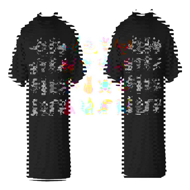 Alebrijes 動物 生き物 メキシコ 民芸品 ヒスパニック系遺産 長袖tシャツ Tシャツ