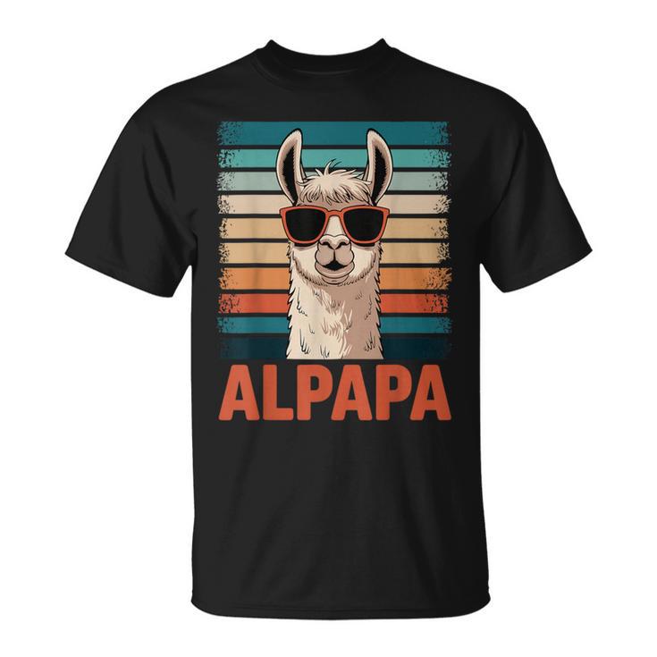 Alpapa Alpaca Dad Divertente Llama Regalo Per La Festa Del Maglietta