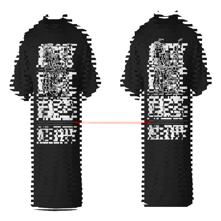 Angry Music Make Me Happy Heavy Metal Metalheads Tシャツ