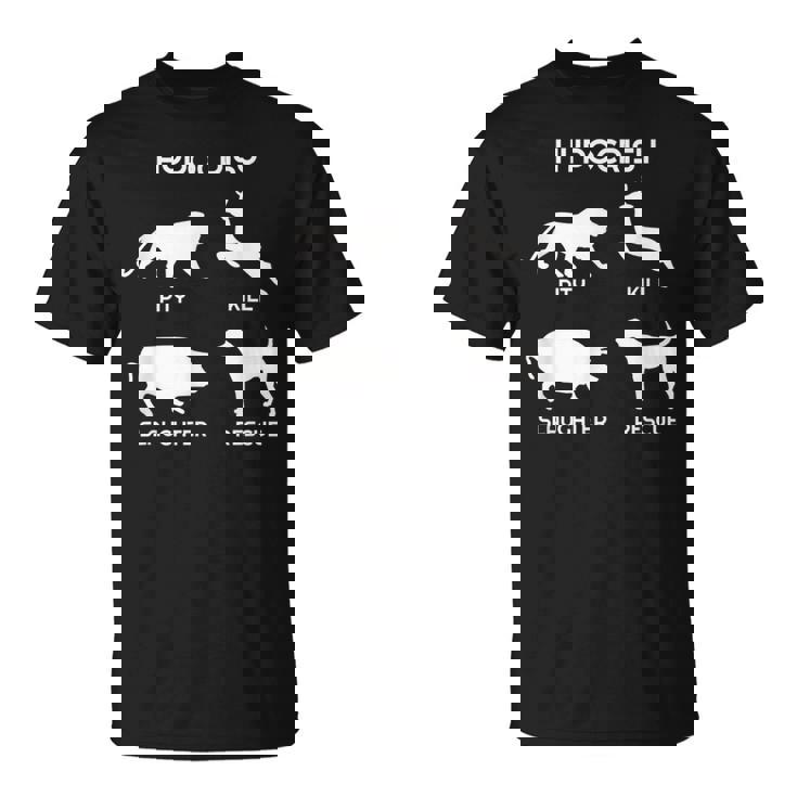 Animal Rights Hypocrisyegan Tシャツ