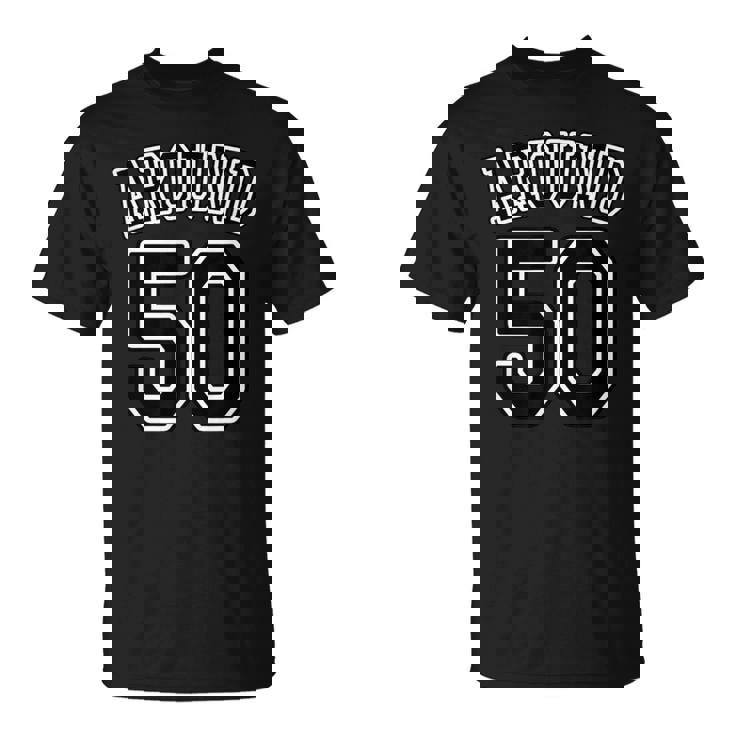 Around 50 アラフィフ（五十歳 50才）【ユニフォーム風】誕生日 50代 面白 Tシャツ
