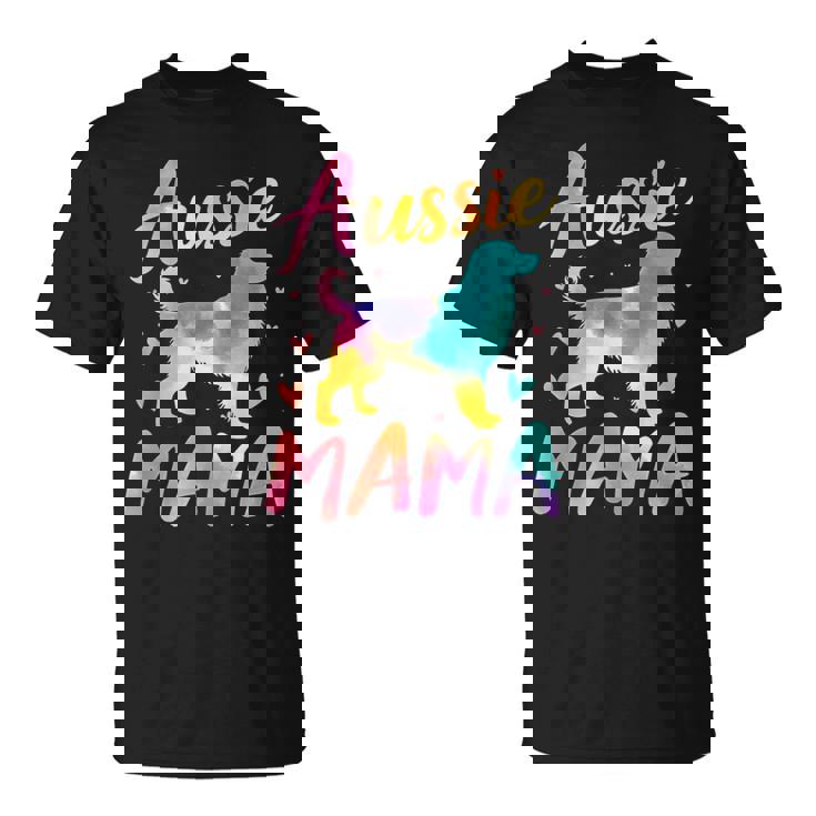 Australian Shepherd Mama Colorful Australian Shepherd Mom T-Shirt