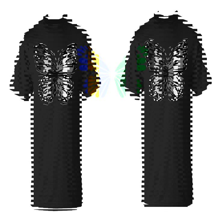 Barbados And Nigeria Mix Butterfly Half Bajan Half Nigerian Tank Top T-Shirt