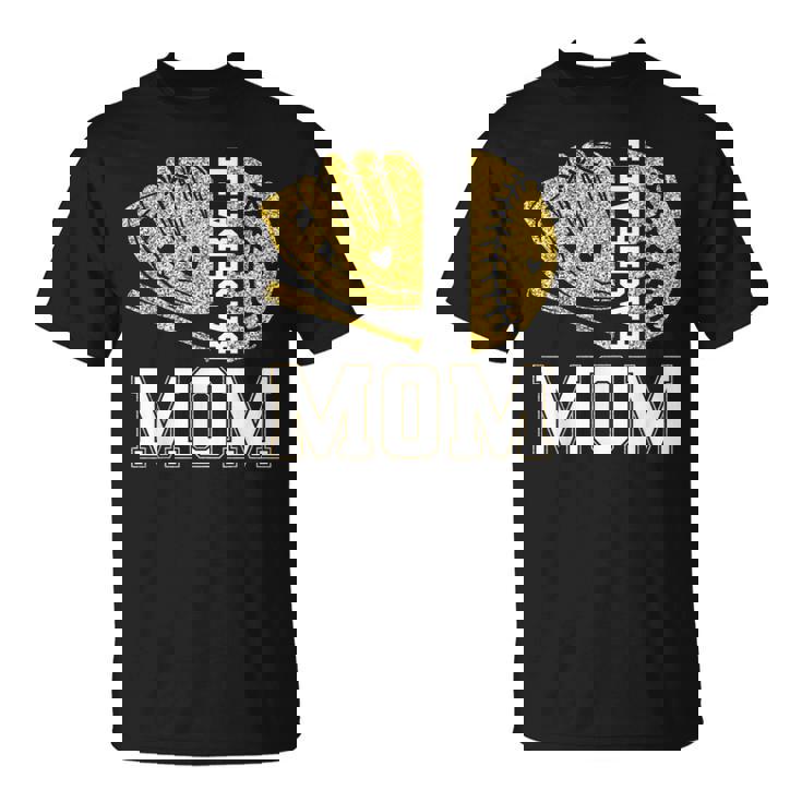 Baseball Mom Game Day Baseball Season Mama Girl Gold T-Shirt