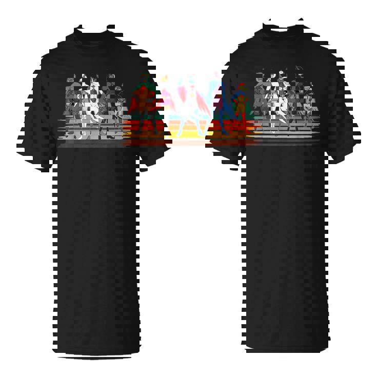 Battle Of The Planets ヴィンテージスタイルブラシストライプ Tシャツ