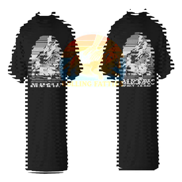 Beagle Rolling Fatties 駄洒落ジョーク 犬好き Tシャツ
