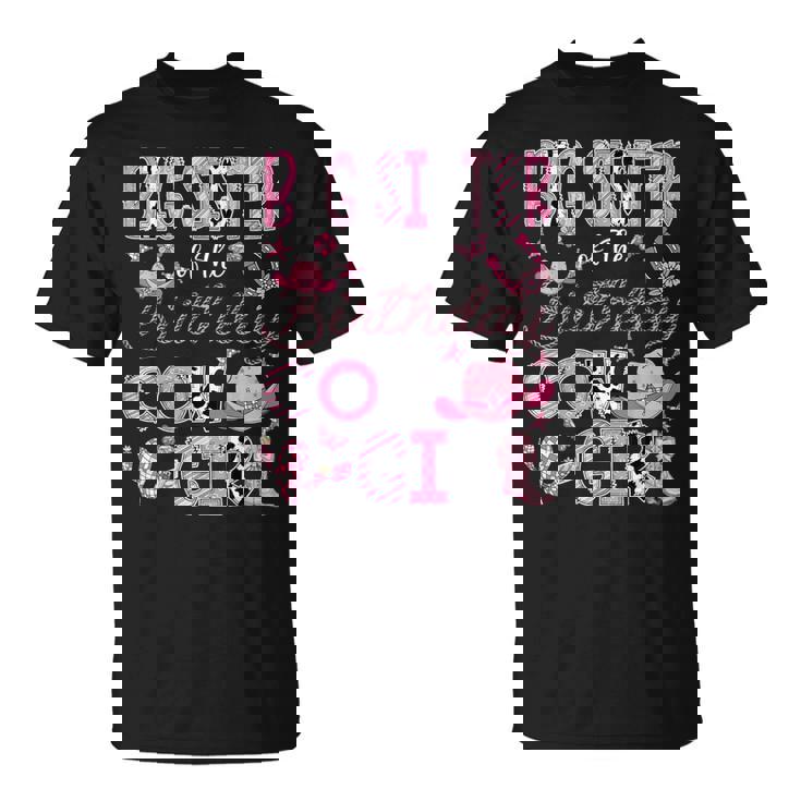 Big Sister Of The Birthday Cow Girl Rodeo Cowgirl Birthday T-Shirt