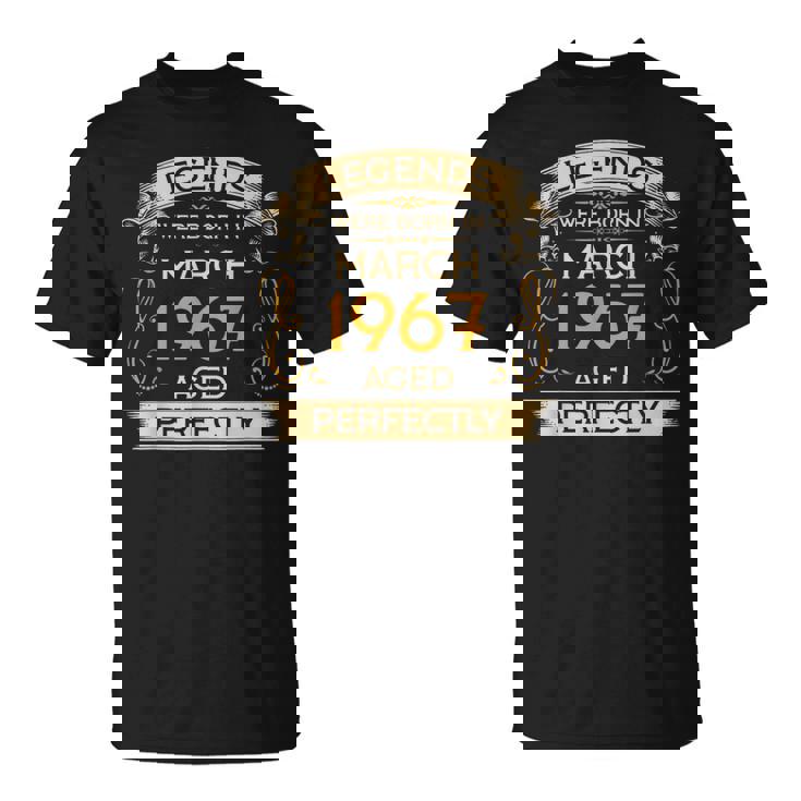 Birthday Legends Were Born Ins March 1967 Tシャツ