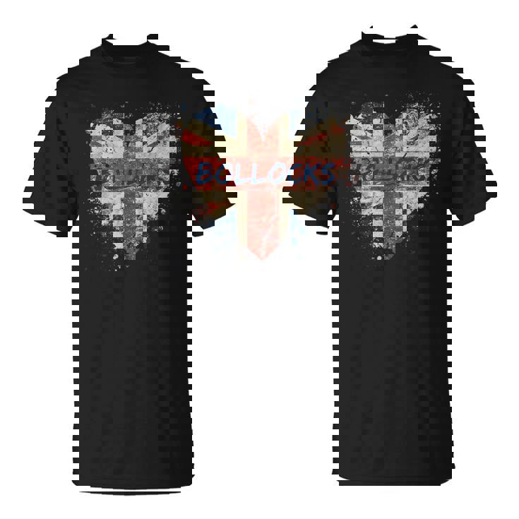 Bollocks ヴィンテージ 英国ユニオンジャック ハートペイント 飛び散り Tシャツ