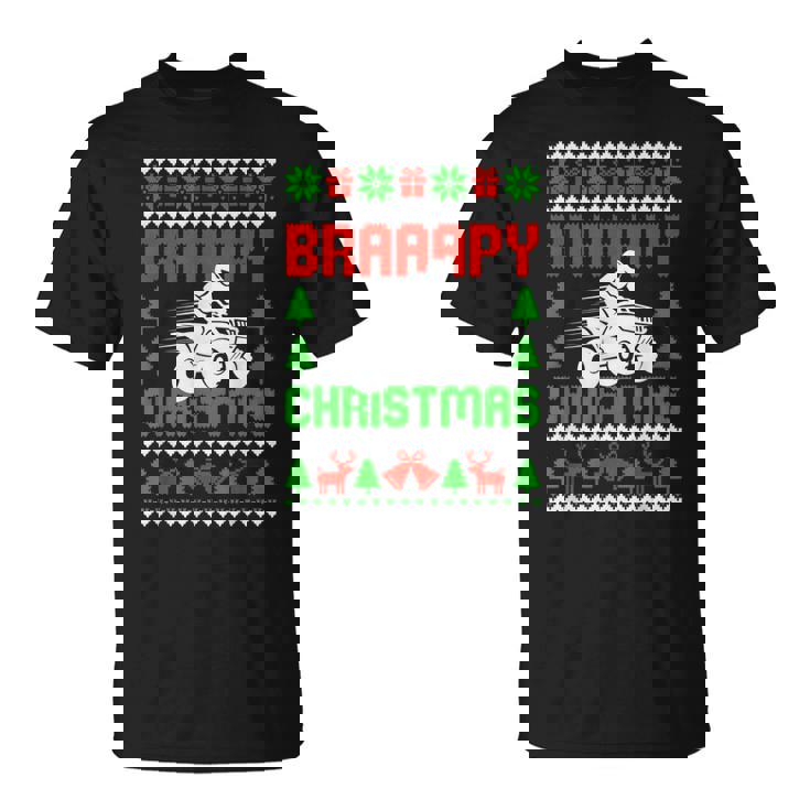 Braaapy Christmas Dirt Bike Ugly Sweater Christmas Motocross T-Shirt