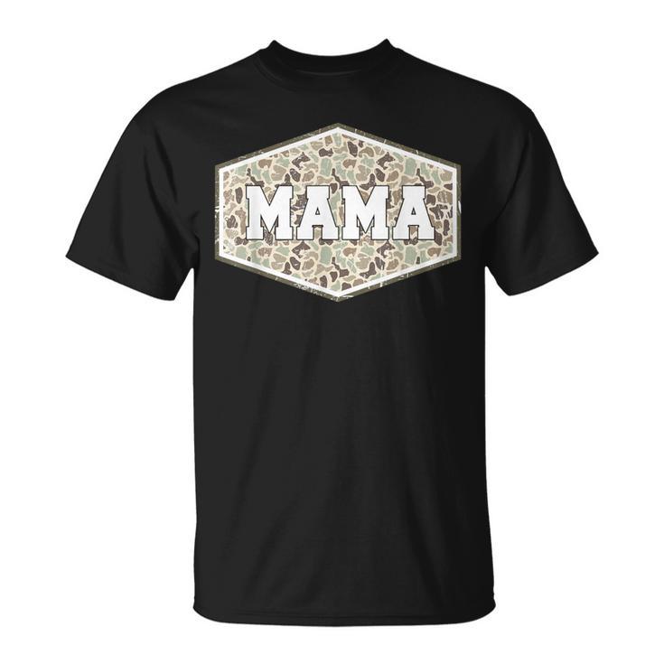 Camo Hunting Mama Vintage Camo Mom Mother's Day Hunting Wife T-Shirt
