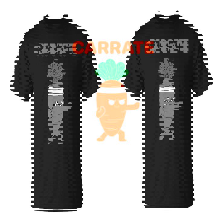 Carrate 空手キャロット かわいい＆面白いトレーニングダジャレ先生 Tシャツ