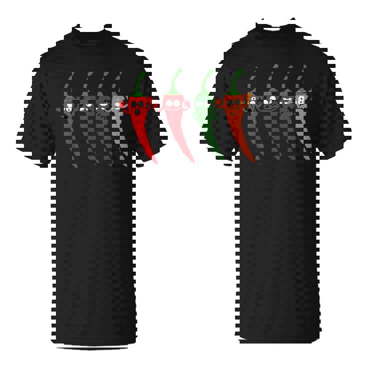 Cayenne Pepper Hot -Colorful Chili Spicy Food Lovers T-Shirt