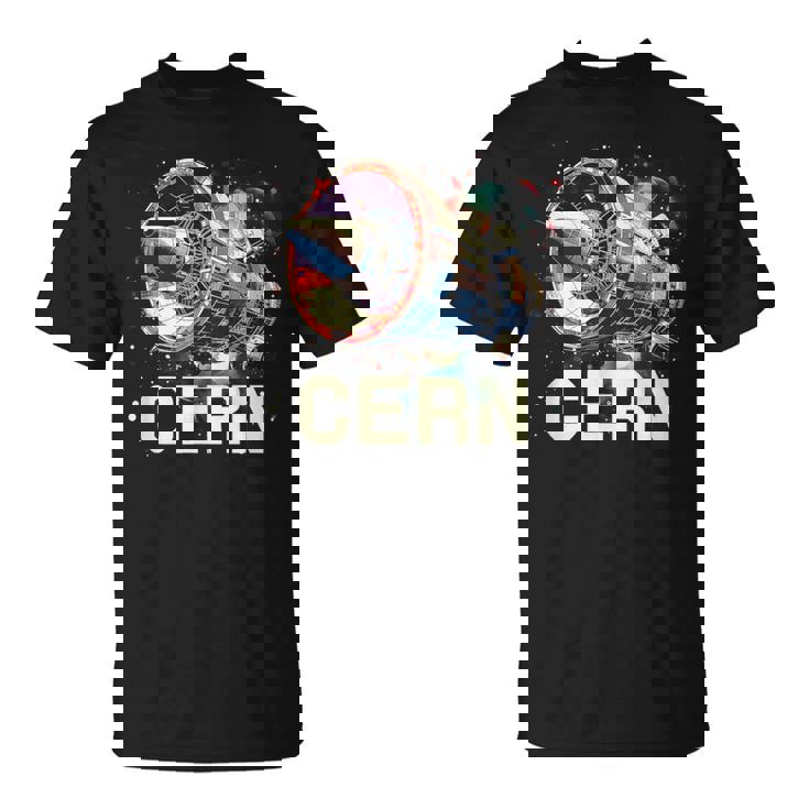 Cern 大型ハドロン衝突型加速器 レトロ素粒子物理空間 Tシャツ