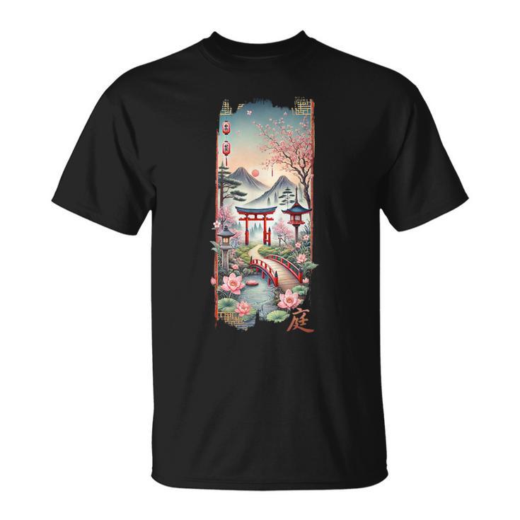 Culture Pure Du Japon Enaporwave 80'S 90'S Fleur Cerisier T-Shirt