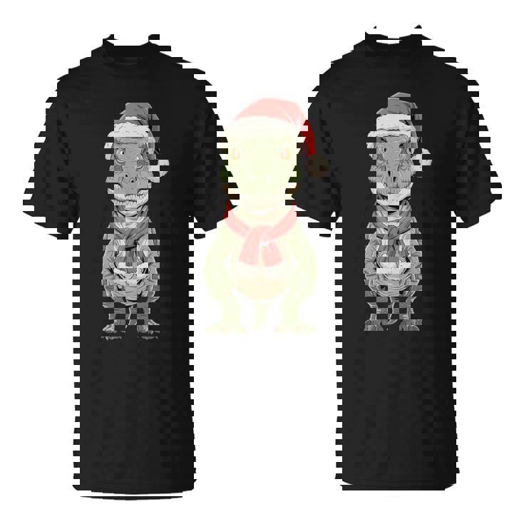 Cute Christmas Velociraptor Santa Raptor Dinosaur Tank Top T-Shirt