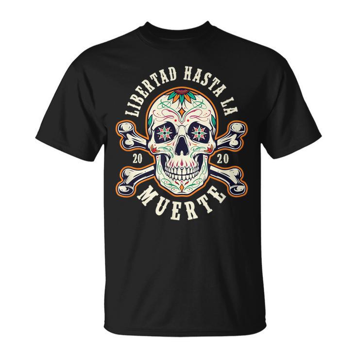Dia De Los Muertos Tête De Mort Libertad T-Shirt
