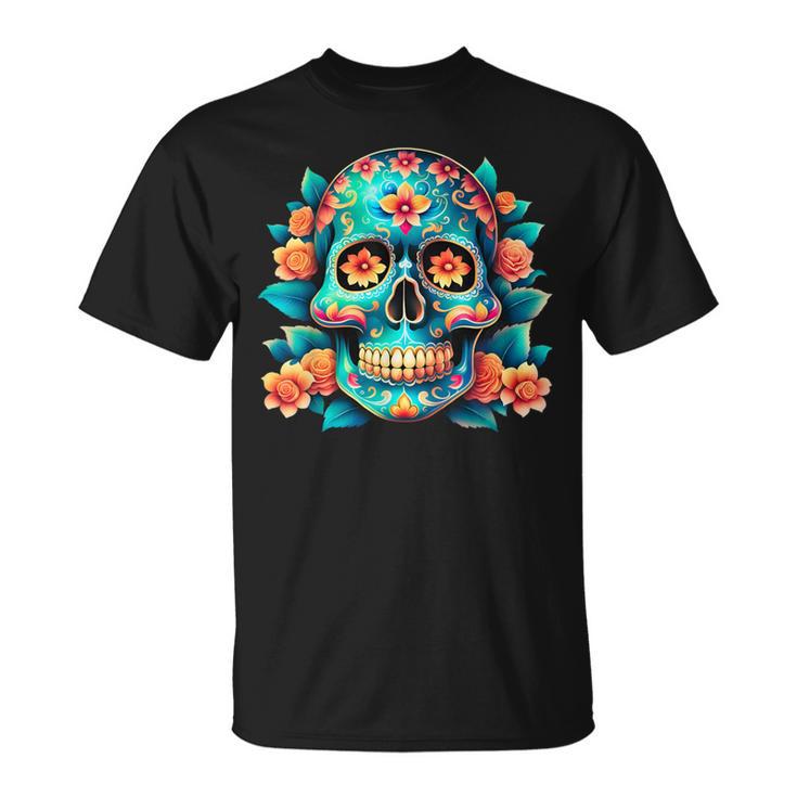 Dia De Los Muertosugarkull Chemise Dia De Los Muertos T-Shirt