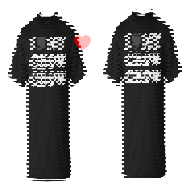 Dog I Love My Chow Chow Chow Tシャツ